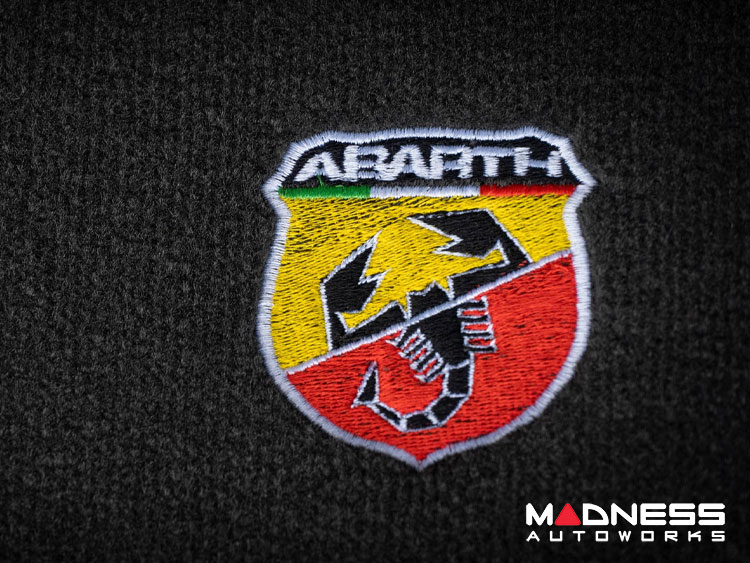 FIAT 124 Floor Mats - Black Carpet w/ ABARTH Crest